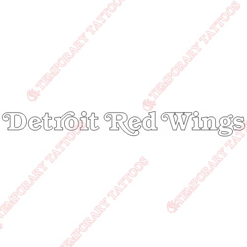 Detroit Red Wings Customize Temporary Tattoos Stickers NO.137